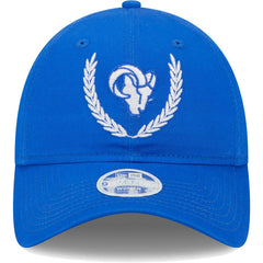 Los Angeles Rams New Era Women's Leaves 9TWENTY Adjustable Hat - Royal outlet