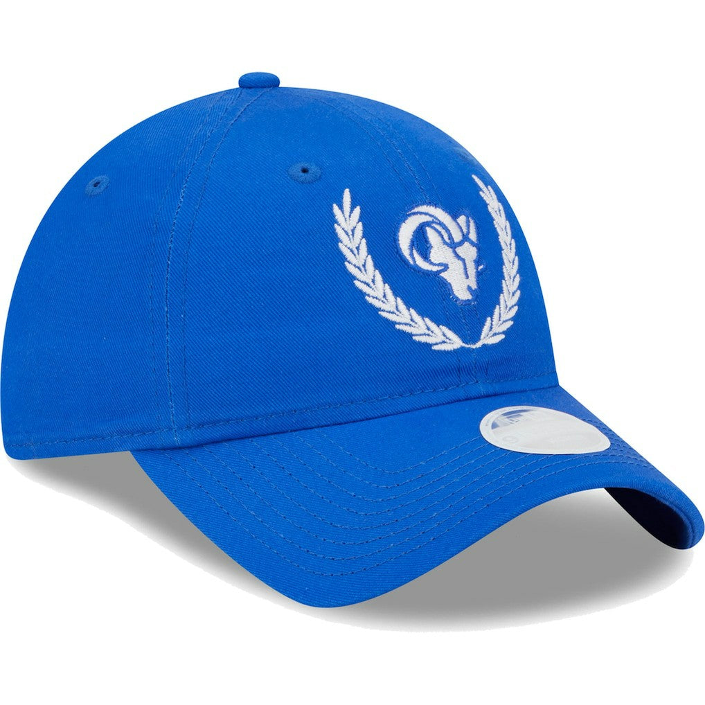 Los Angeles Rams New Era Women's Leaves 9TWENTY Adjustable Hat - Royal outlet