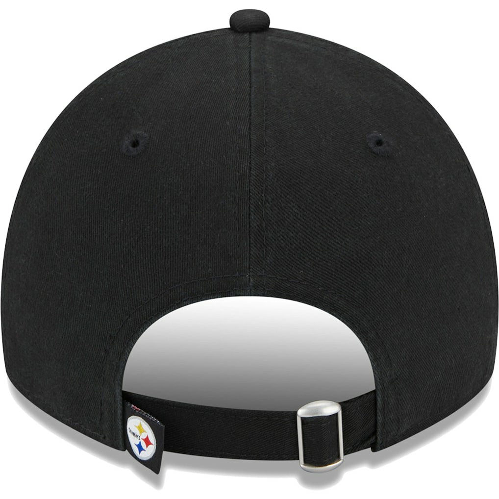 Pittsburgh Steelers New Era Women's Leaves 9TWENTY Adjustable Hat - Black for sale