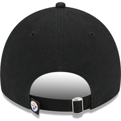 Pittsburgh Steelers New Era Women's Leaves 9TWENTY Adjustable Hat - Black for sale
