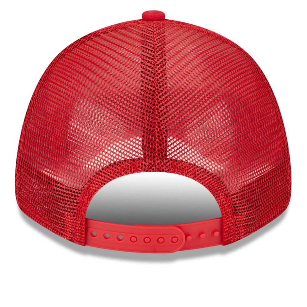 Washington Nationals Team Stripe Trucker 9FORTY Snapback Hat White/Red