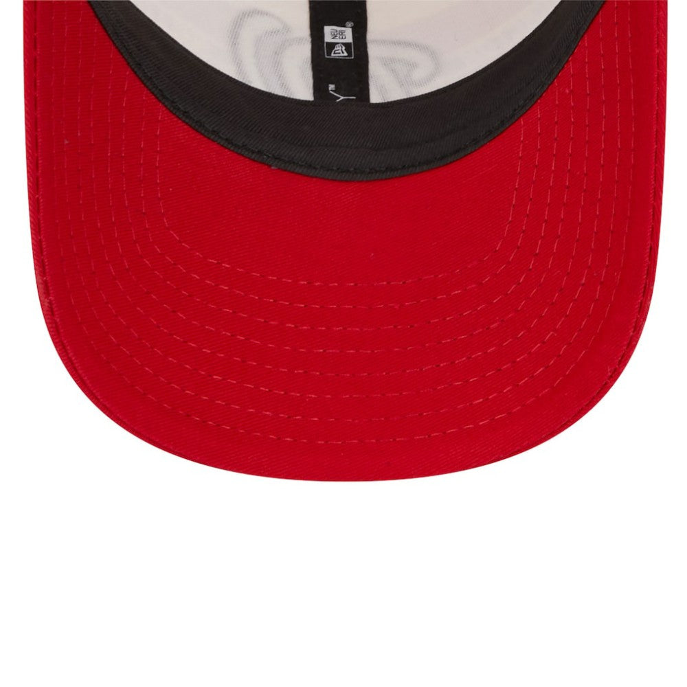 Washington Nationals Team Stripe Trucker 9FORTY Snapback Hat White/Red