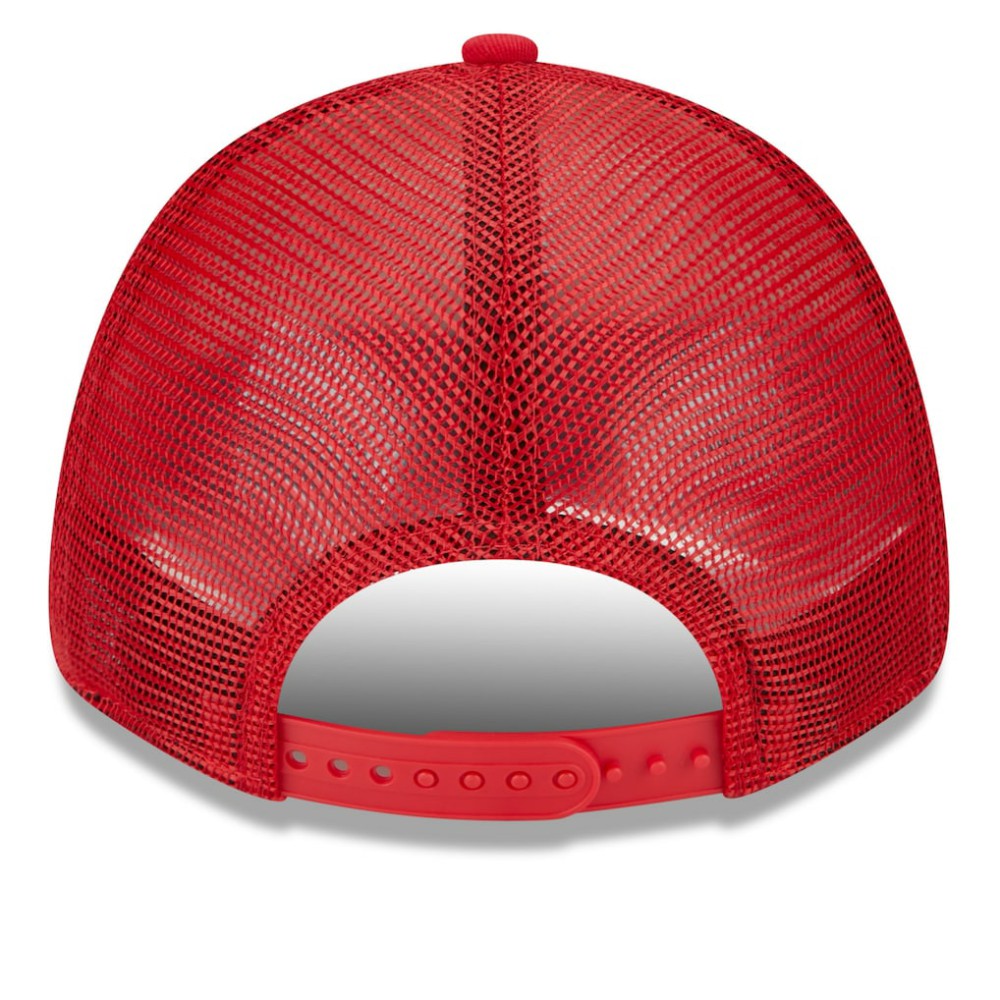 St. Louis Cardinals Team Stripe Trucker 9FORTY Snapback Hat White/Red