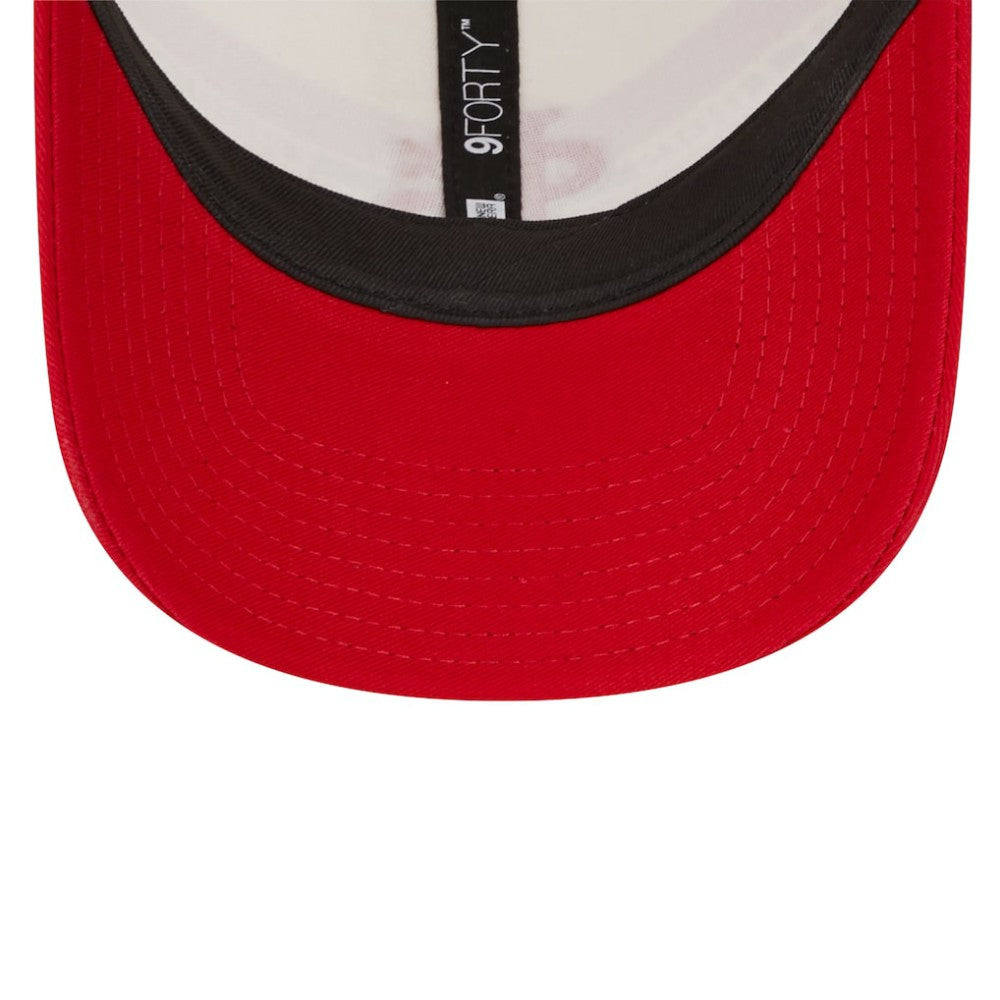 St. Louis Cardinals Team Stripe Trucker 9FORTY Snapback Hat White/Red