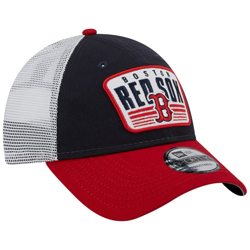Boston Red Sox Two-Tone Patch 9FORTY Snapback Hat Navy