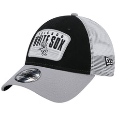 Chicago White Sox Two-Tone Patch 9FORTY Snapback Hat Black