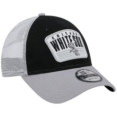 Chicago White Sox Two-Tone Patch 9FORTY Snapback Hat Black