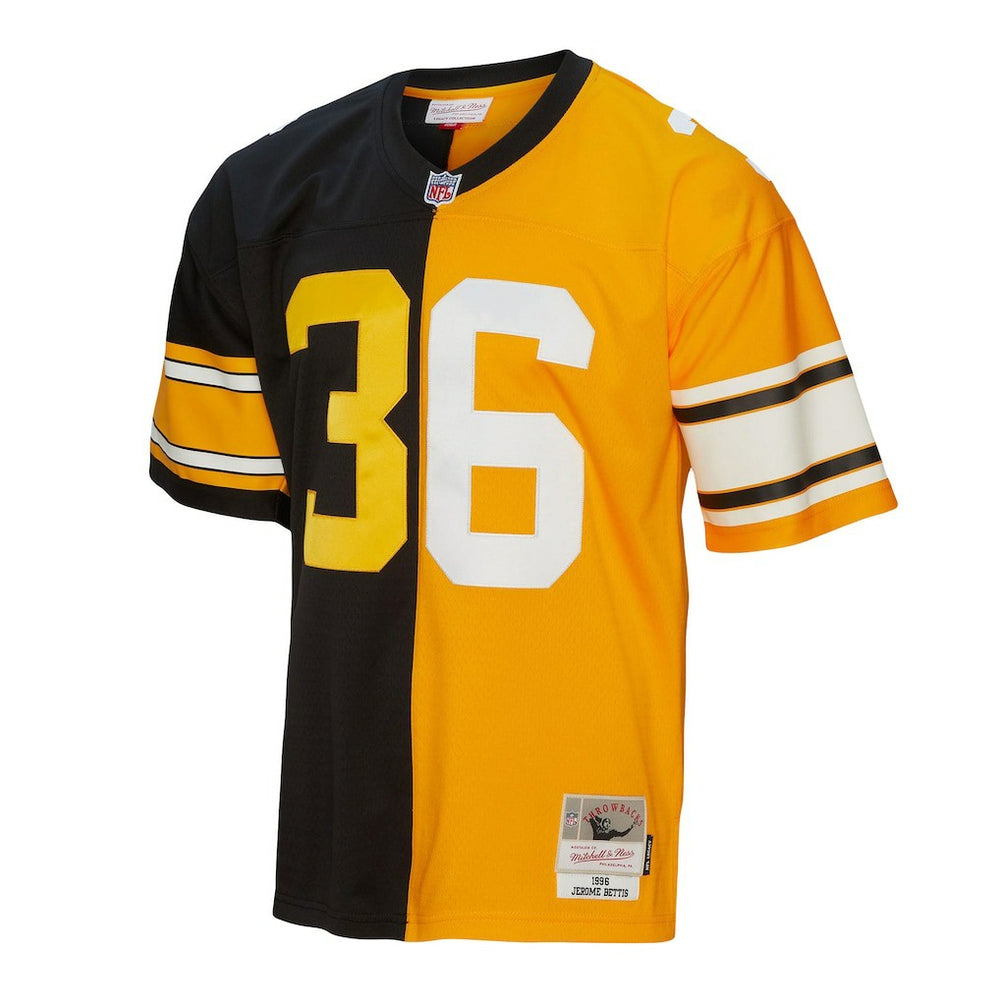 Jerome Bettis Pittsburgh Steelers 1996 Split Legacy Replica Jersey - Black/Gold on sale