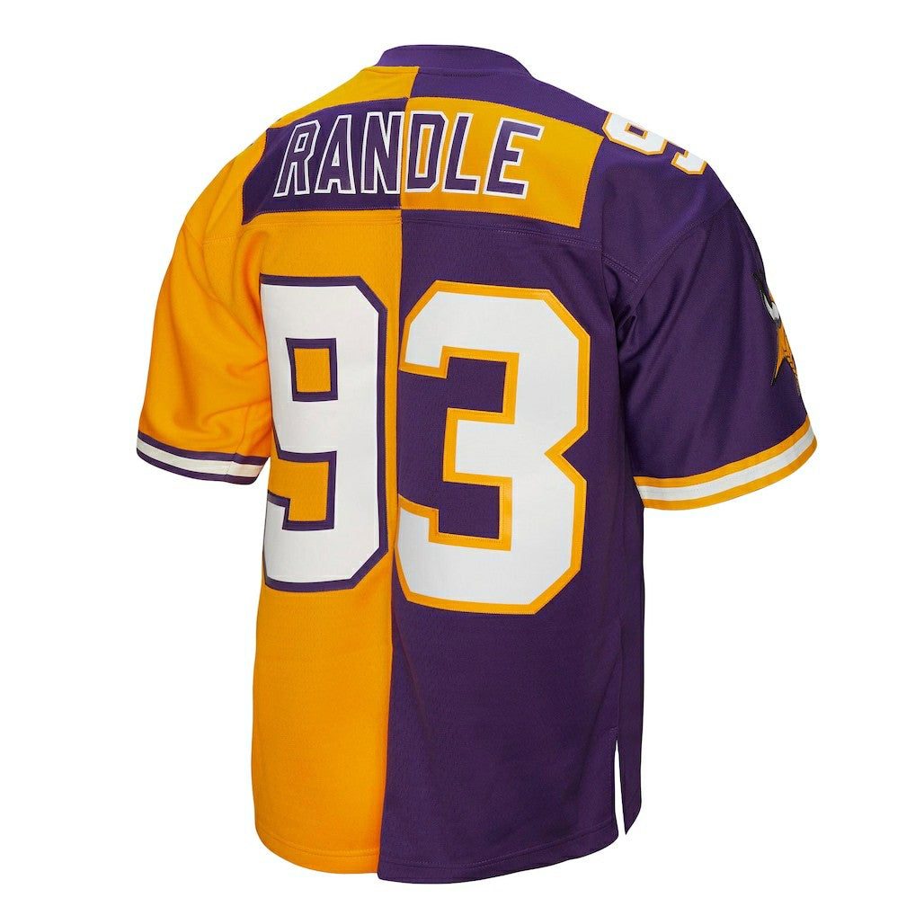 John Randle Minnesota Vikings 1998 Split Legacy Replica Jersey - Purple/Gold sale