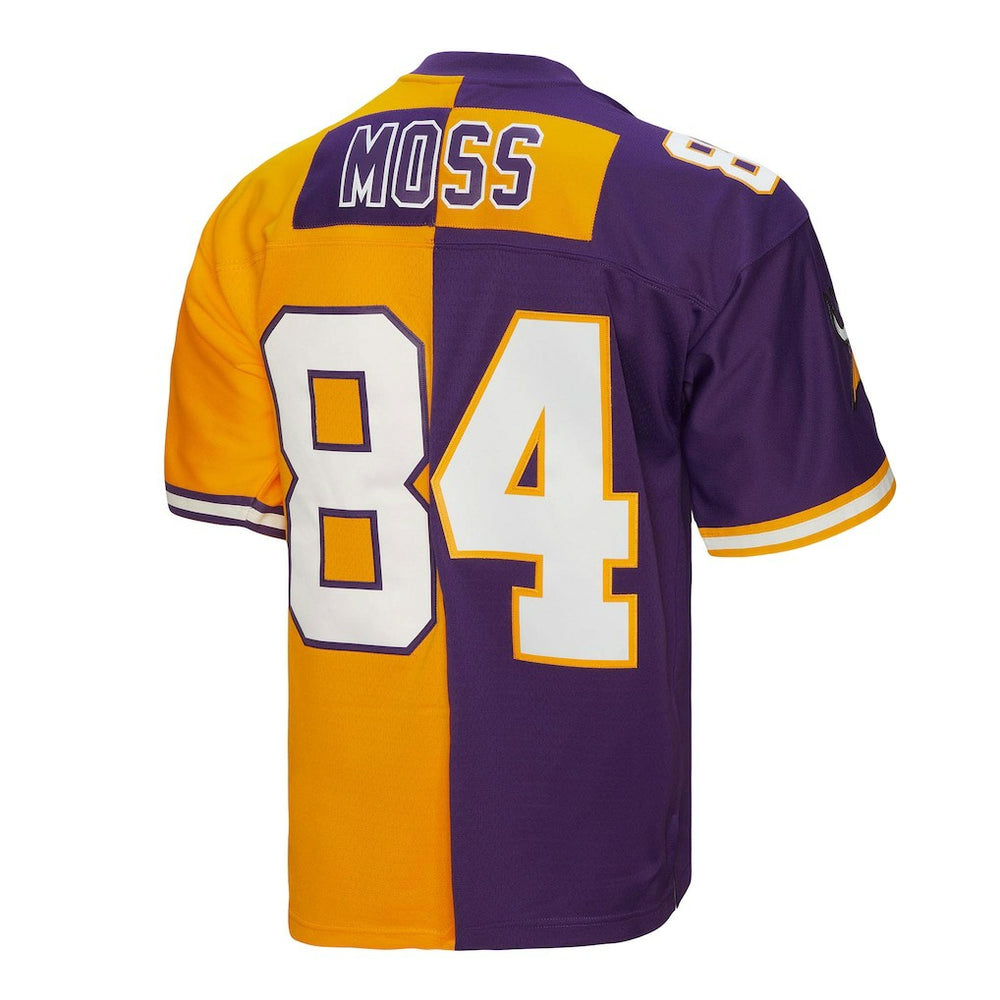 Randy Moss Minnesota Vikings 1998 Split Legacy Replica Jersey - Purple/Gold discount