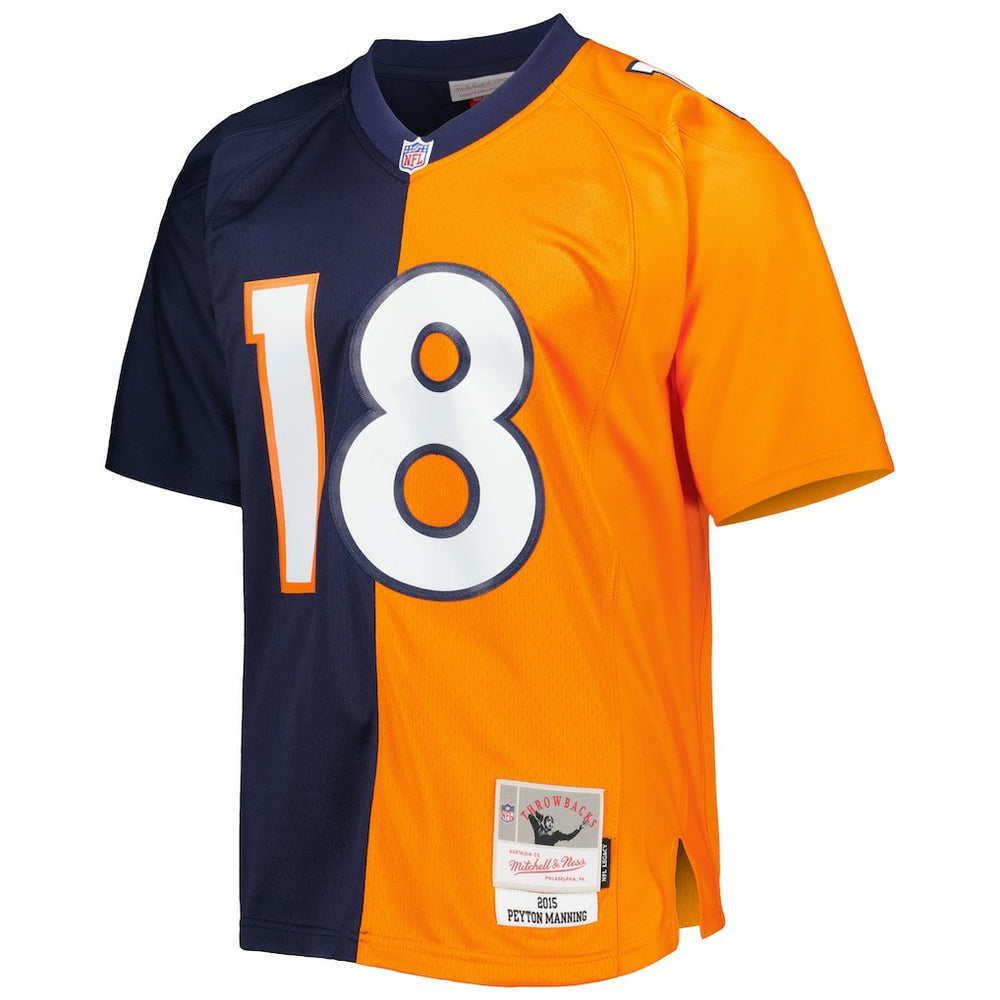 Peyton Manning Denver Broncos 2015 Split Legacy Replica Jersey - Navy/Orange online
