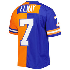 John Elway Denver Broncos 1990 Split Legacy Replica Jersey - Royal/Orange on sale