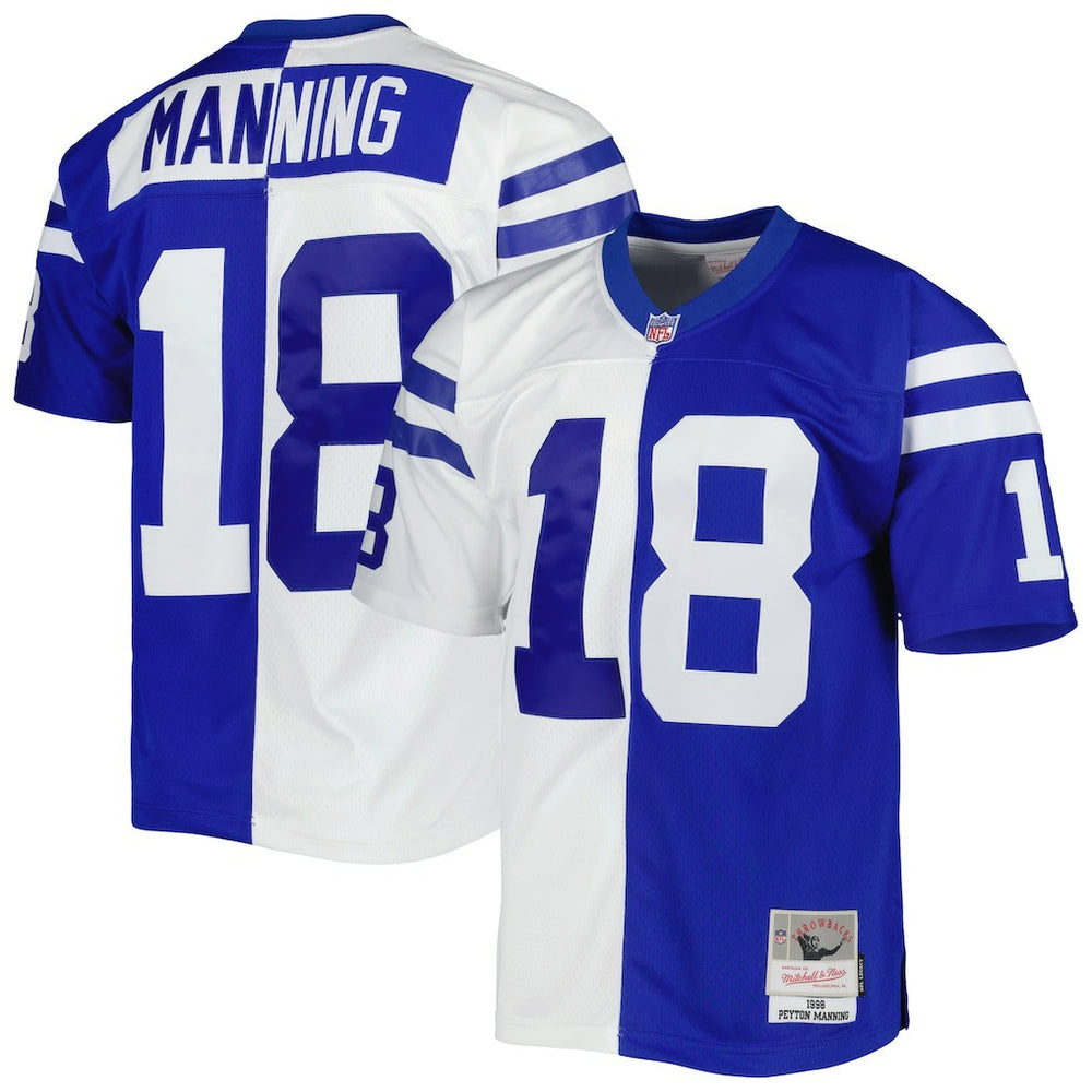 Peyton Manning Indianapolis Colts 1998 Split Legacy Replica Jersey - Royal/White on sale