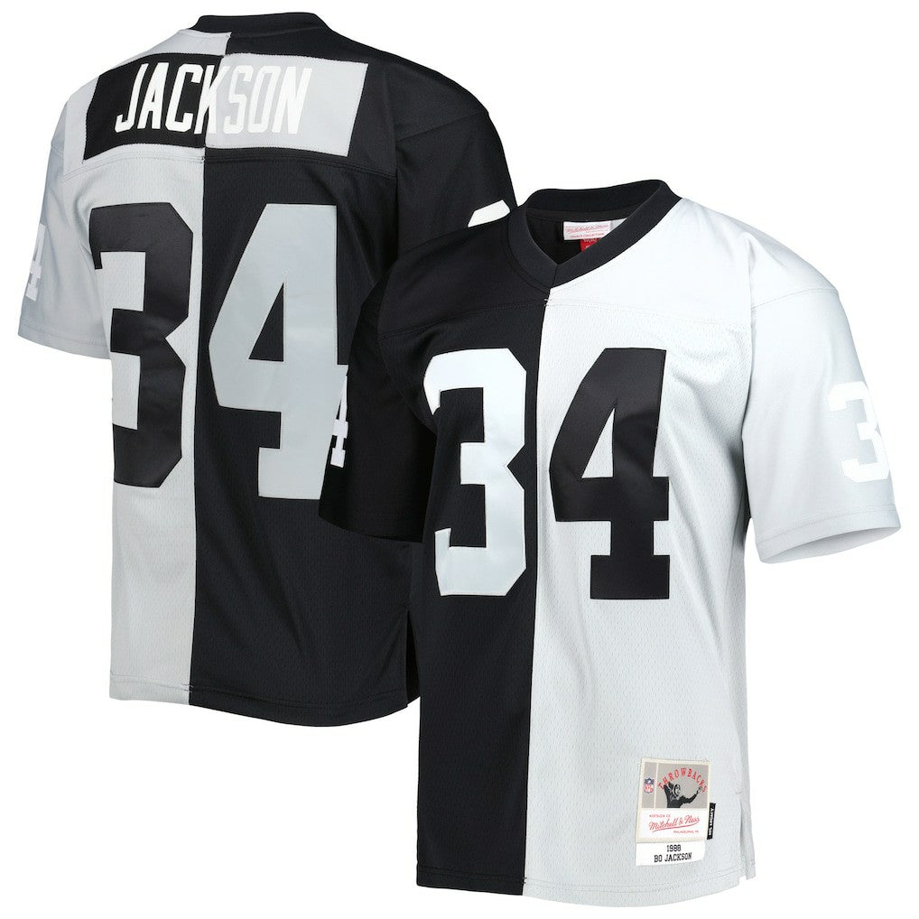 Bo Jackson Las Vegas Raiders 1988 Split Legacy Replica Jersey - Black/Silver outlet