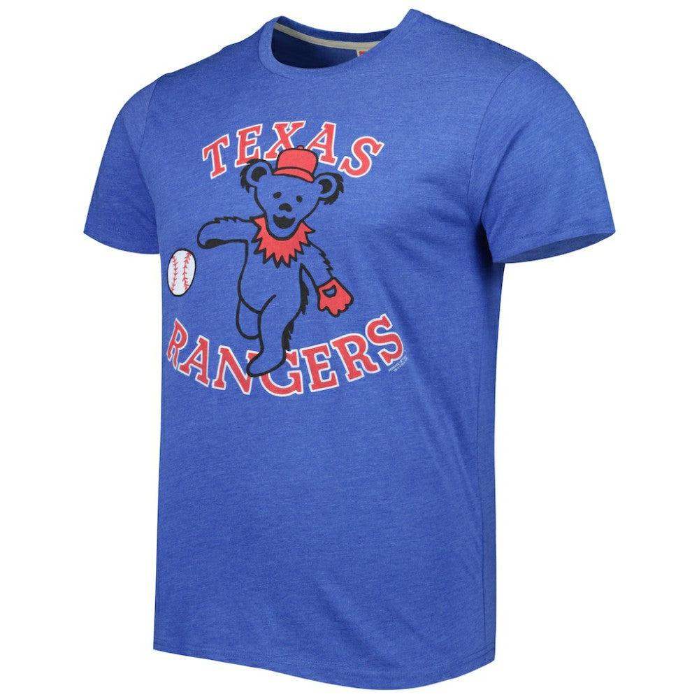 Texas Rangers Homage Grateful Dead Tri-Blend T-Shirt Royal