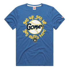 Milwaukee Brewers Homage Hyper Local Tri-Blend T-Shirt Royal