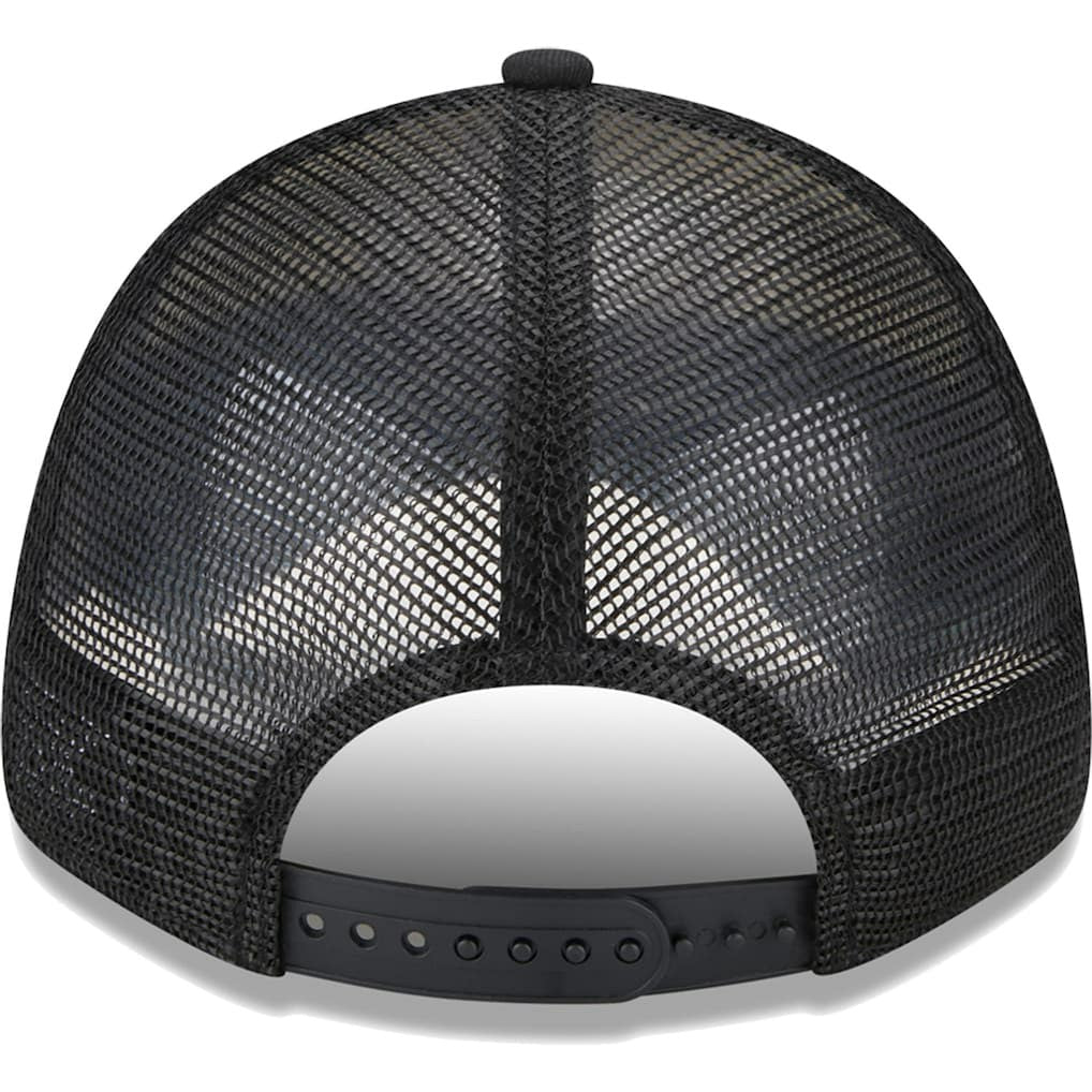 Brooklyn Nets Stripes 9FORTY Trucker Snapback Hat - Black shop
