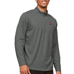 St. Louis Cardinals Antigua Epic Quarter-Zip Pullover Top Heathered Charcoal