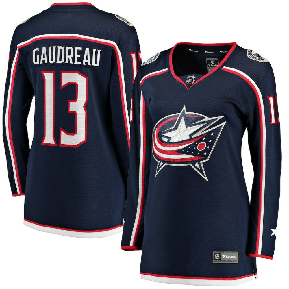 Johnny Gaudreau Columbus Blue Jackets Fanatics Women's Breakaway Player Jersey - Navy Jerseys