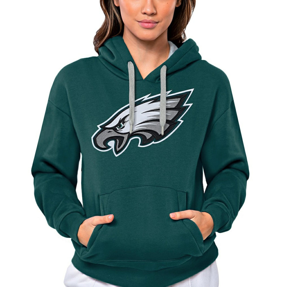 Philadelphia Eagles Antigua Women's Victory Logo Pullover Hoodie - Midnight Green discount
