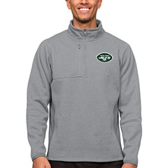 New York Jets Antigua Course Quarter-Zip Pullover Top - Heathered Gray sale