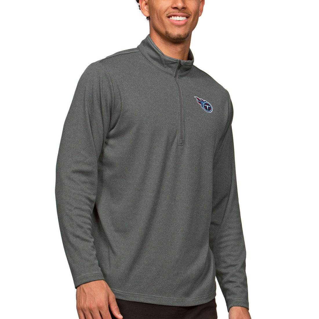 Tennessee Titans Antigua Epic Quarter-Zip Pullover Top - Heathered Charcoal discount