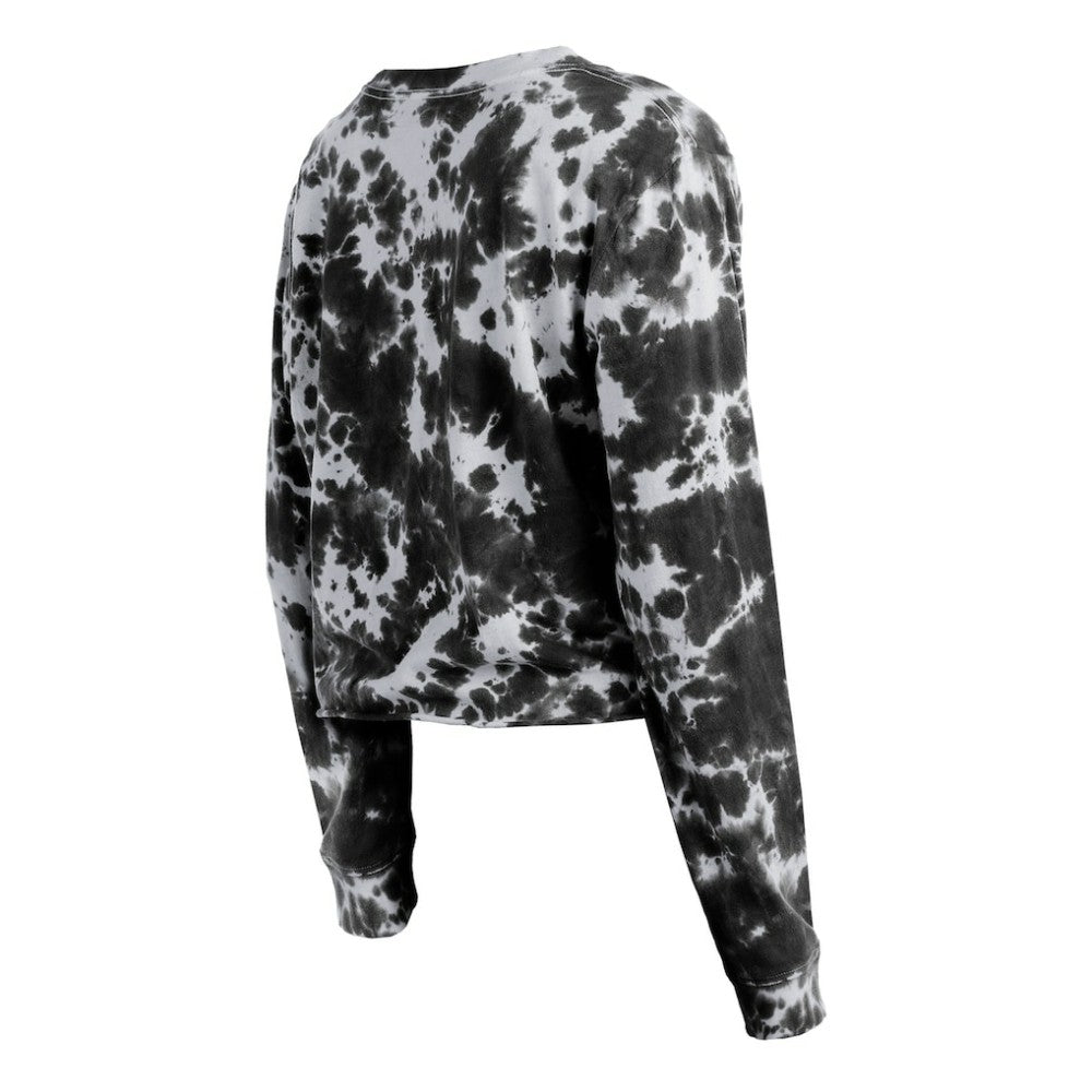 Chicago White Sox Women's Tie-Dye Cropped Long Sleeve T-Shirt Black