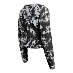 Chicago White Sox Women's Tie-Dye Cropped Long Sleeve T-Shirt Black