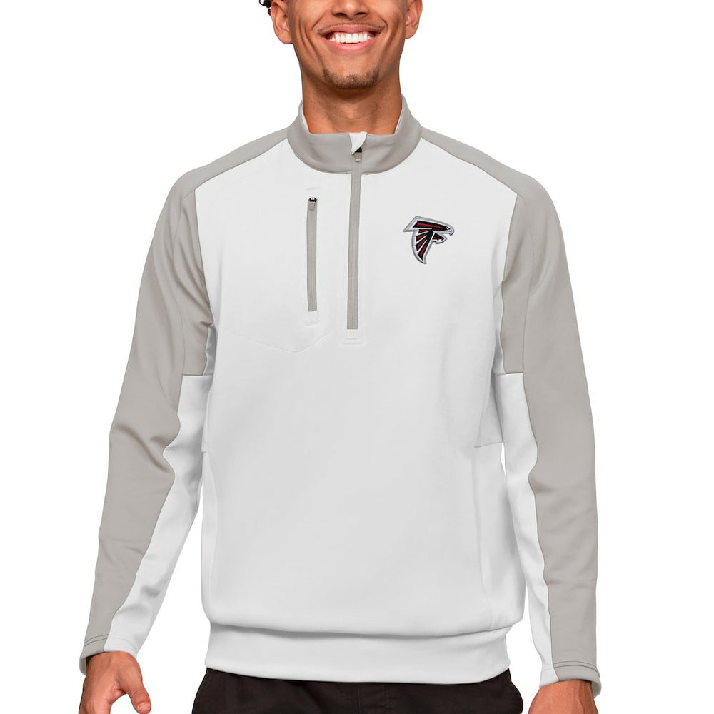 Atlanta Falcons Antigua Team Quarter-Zip Pullover Top - White for sale