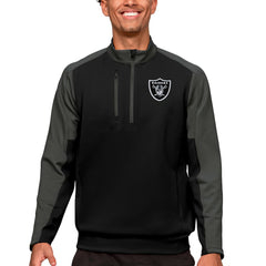 Las Vegas Raiders Antigua Team Quarter-Zip Pullover Top - Black outlet