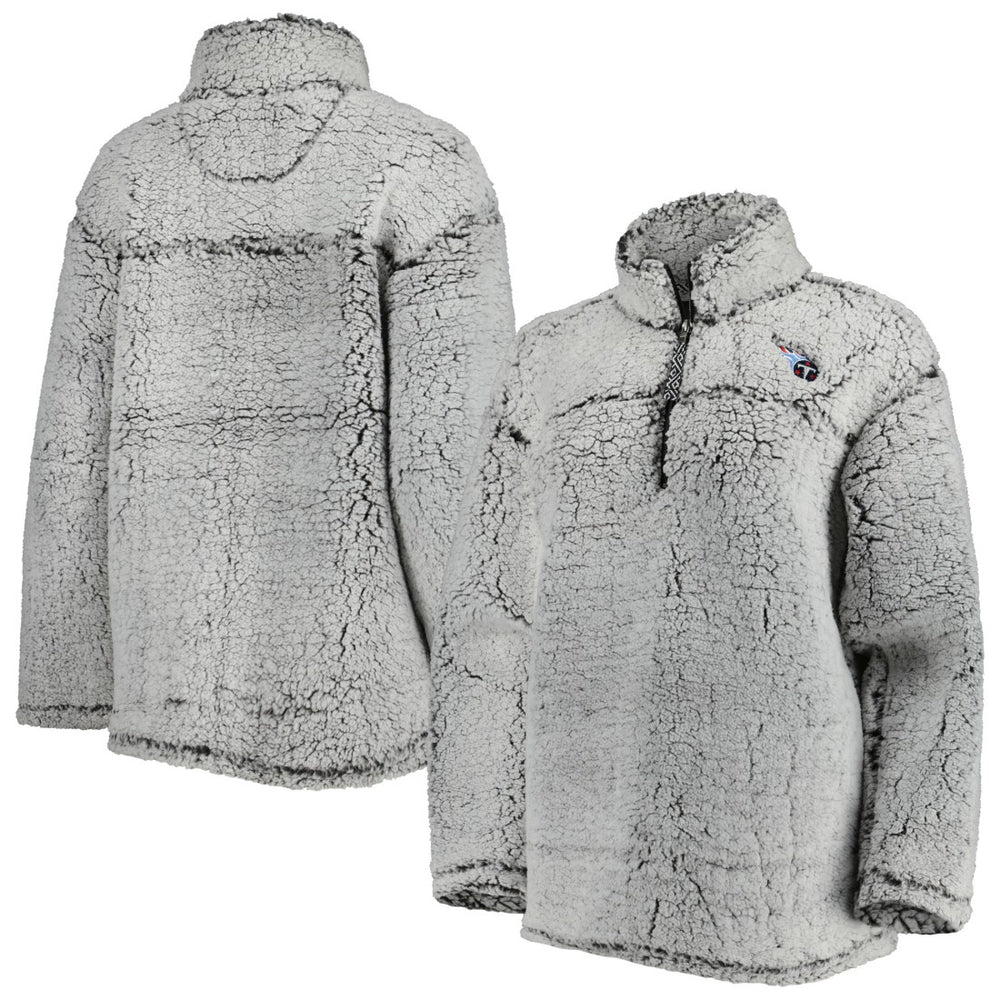 Tennessee Titans G-III 4Her by Carl Banks Women's Sherpa Quarter-Zip Jacket - Gray sale