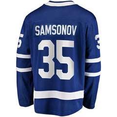 Ilya Samsonov Toronto Maple Leafs Fanatics Home Breakaway Player Jersey - Blue Jerseys