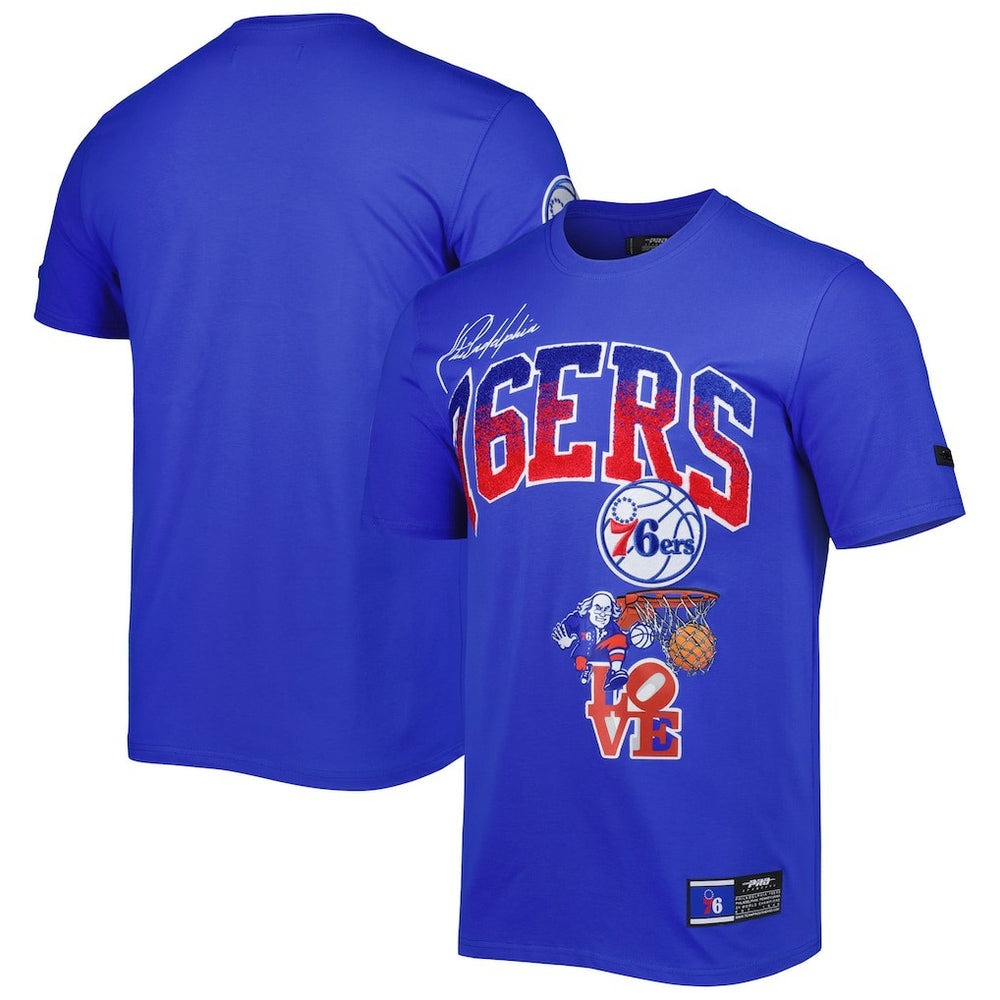 Philadelphia 76ers Pro Standard Hometown Chenille T-Shirt - Royal sale