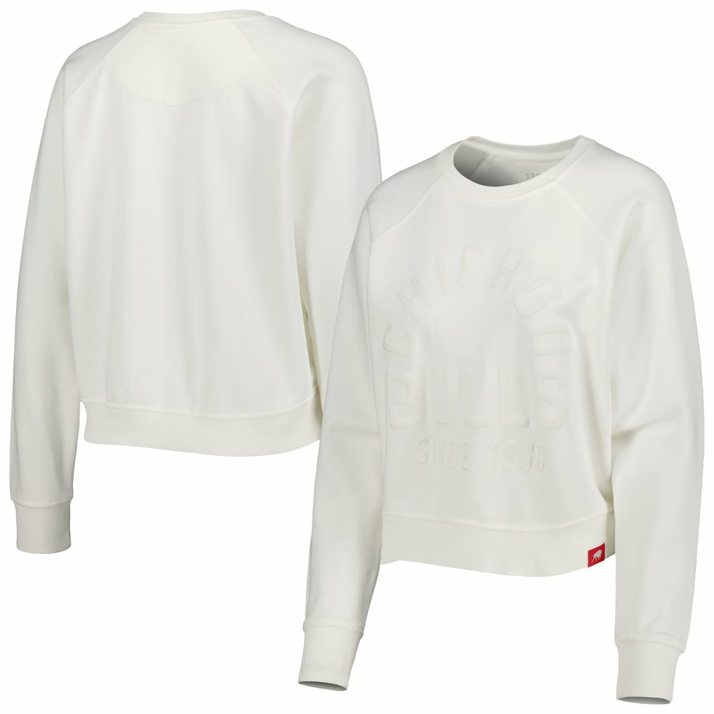 Chicago Bulls Sportiqe Women's Ashlyn Brava Raglan Pullover Sweatshirt sale - Cream outlet