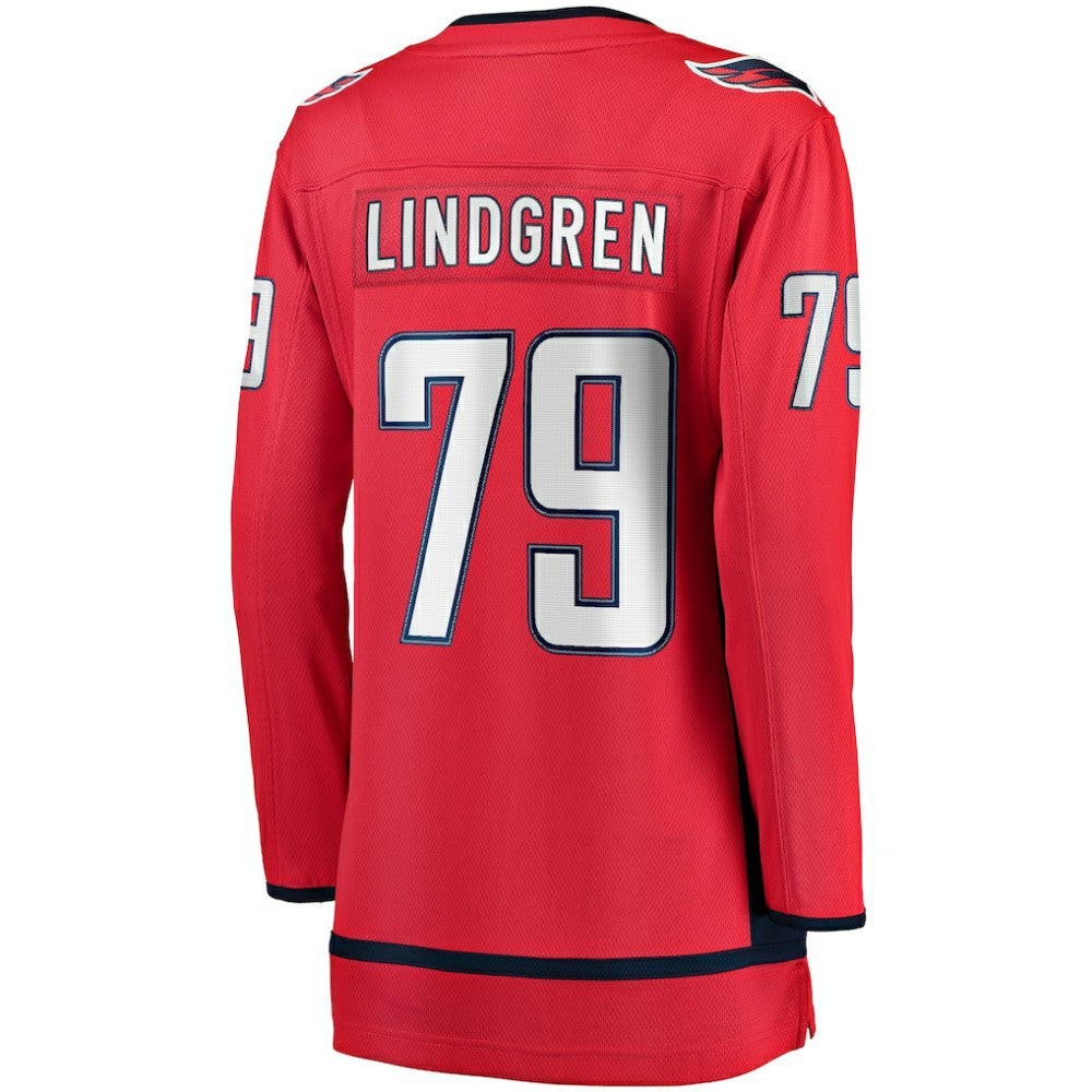 Charlie Lindgren Washington Capitals Fanatics Women's Home Breakaway Player Jersey - Red Jerseys