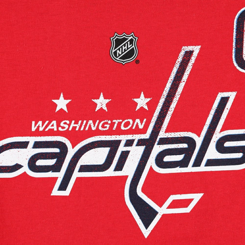 Washington Capitals Profile Women's Plus Size Distressed Printed Name & Number Long Sleeve T-Shirt - Red T-shirts