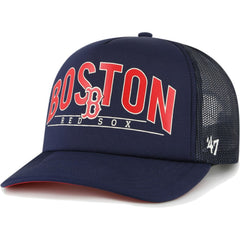 Boston Red Sox Backhaul Foam Trucker Snapback Hat Navy