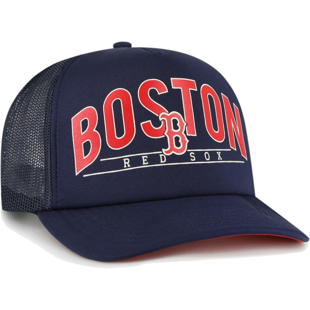 Boston Red Sox Backhaul Foam Trucker Snapback Hat Navy