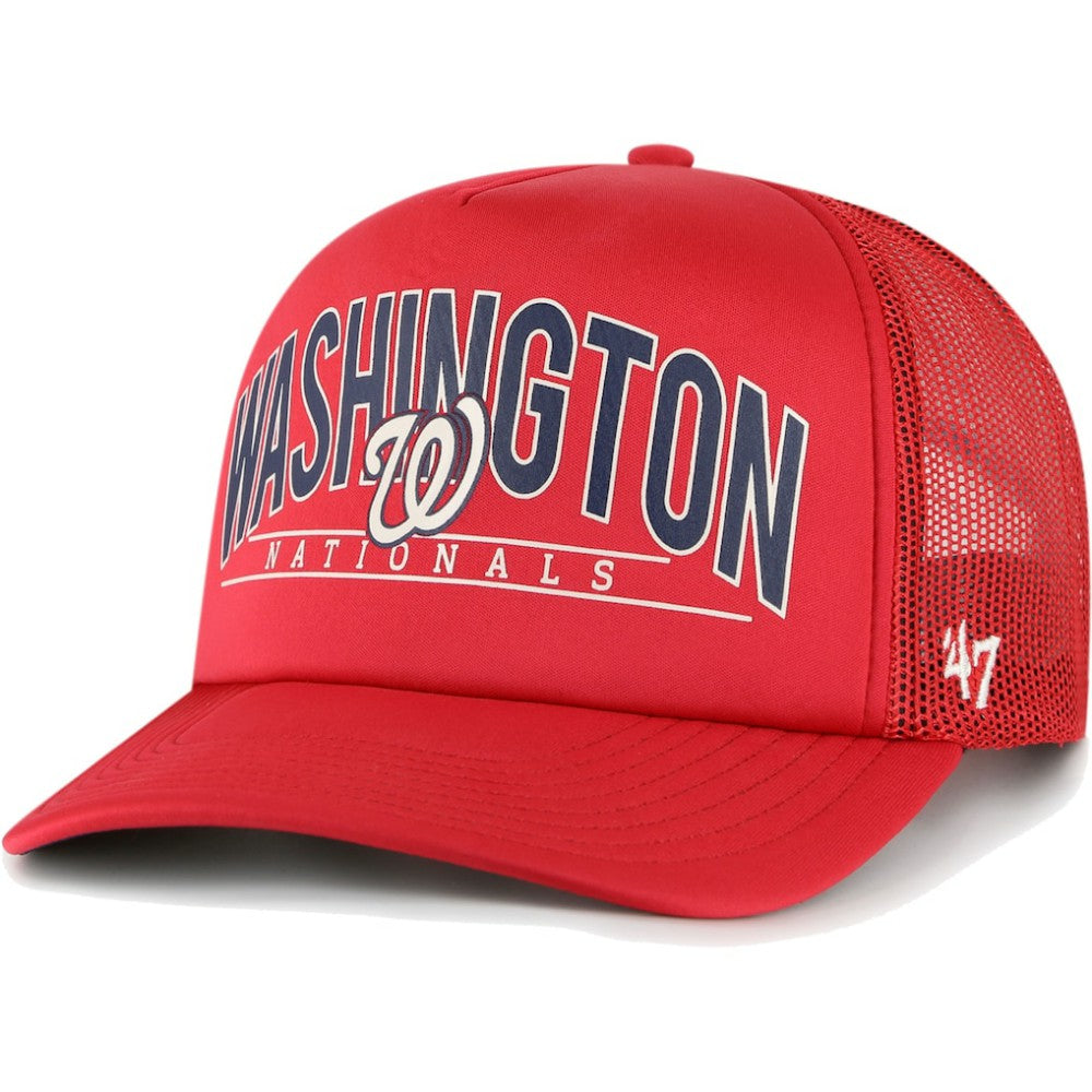 Washington Nationals Backhaul Foam Trucker Snapback Hat Red