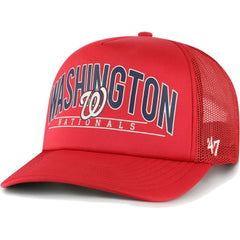 Washington Nationals Backhaul Foam Trucker Snapback Hat Red