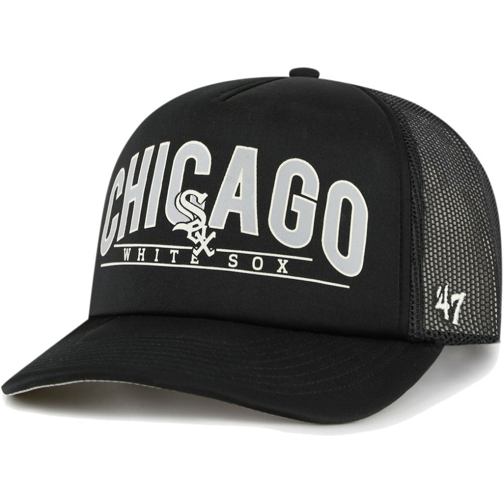Chicago White Sox Backhaul Foam Trucker Snapback Hat Black