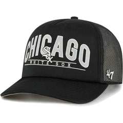 Chicago White Sox Backhaul Foam Trucker Snapback Hat Black