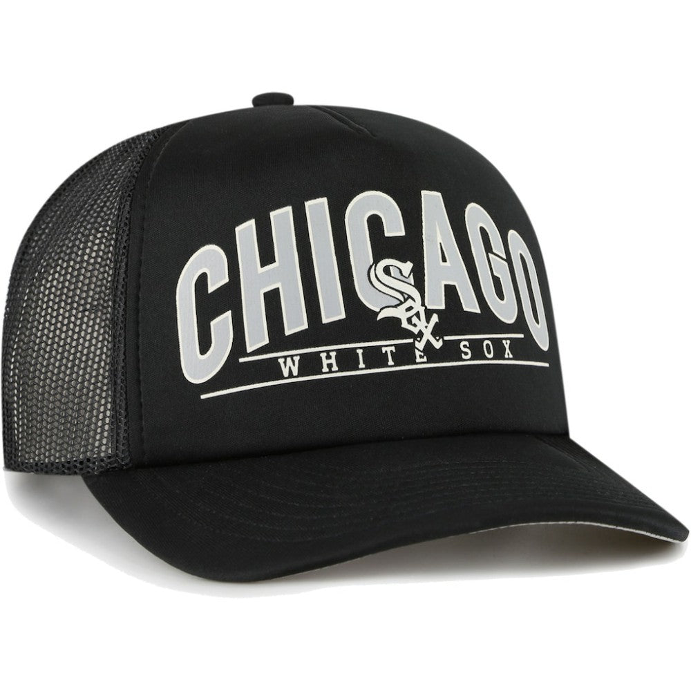 Chicago White Sox Backhaul Foam Trucker Snapback Hat Black