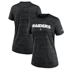 Las Vegas Raiders Women's Sideline Velocity Performance T-Shirt - Black cheap