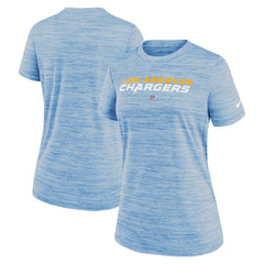 Los Angeles Chargers Women's Sideline Velocity Performance T-Shirt - Powder Blue on sale