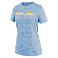 Los Angeles Chargers Women's Sideline Velocity Performance T-Shirt - Powder Blue on sale