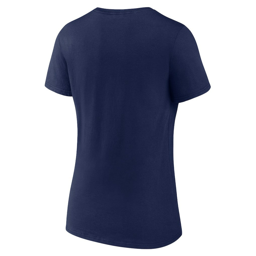 New England Patriots Women's Shine Time V-Neck T-Shirt - Navy discount