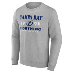 Tampa Bay Lightning Fanatics Fierce Competitor Pullover Sweatshirt - Heather Charcoal Sweatshirts