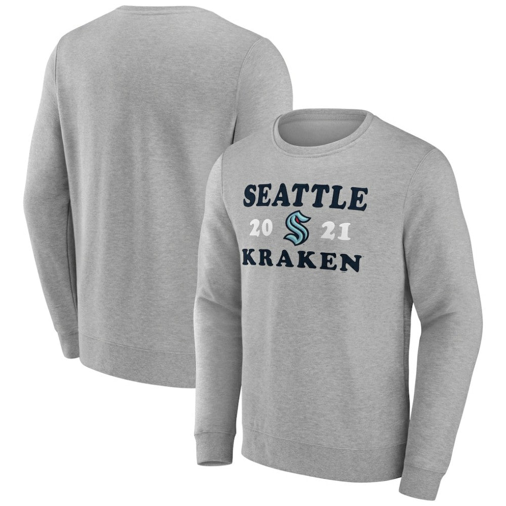 Seattle Kraken Fanatics Fierce Competitor Pullover Sweatshirt - Heather Charcoal Sweatshirts