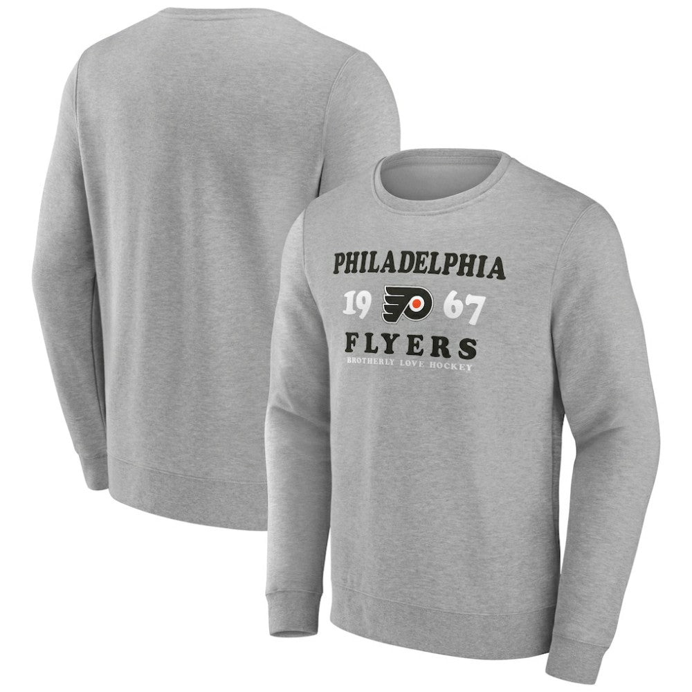 Philadelphia Flyers Fanatics Fierce Competitor Pullover Sweatshirt - Heather Charcoal Sweatshirts